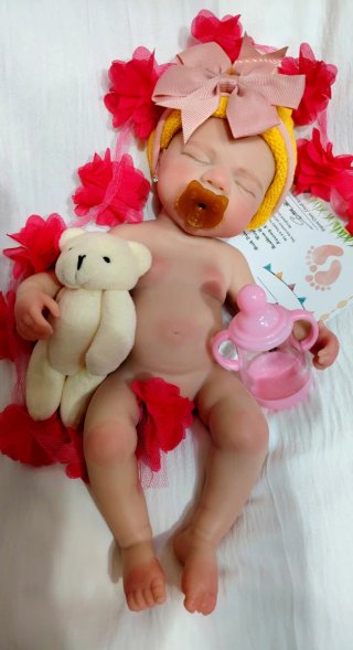 Bebé Reborn Silicona Completa 33-34 cm