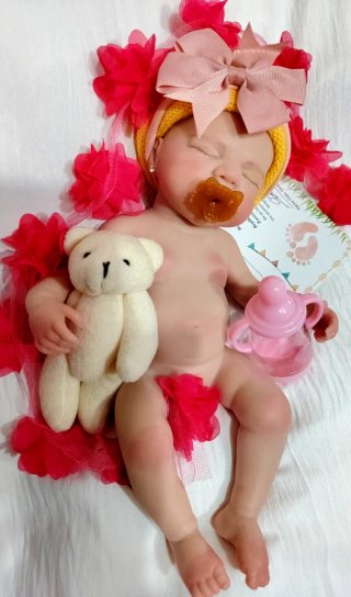 Bebé Reborn Silicona Completa 33-34 cm