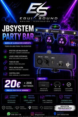Alquiler de sonido, iluminación & Fx, material Dj