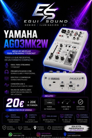 Alquiler de sonido, iluminación & Fx, material Dj
