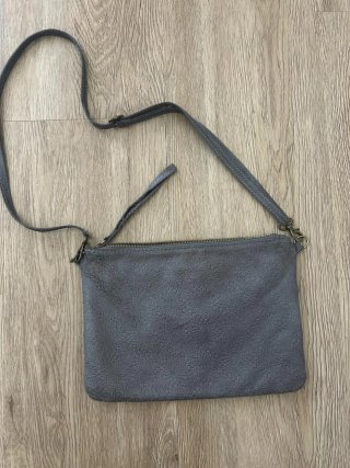 Bolso bandolera gris oscuro vintage