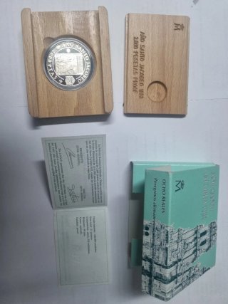 Moneda plata 2000 ptas Año Santo Jacobeo