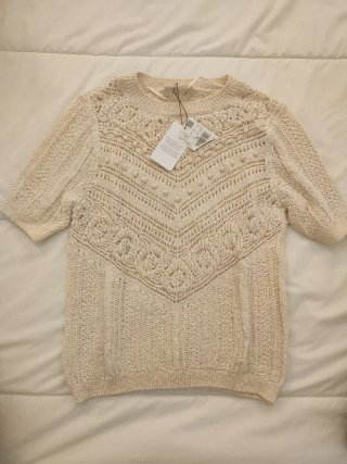 Jersey de punto beige talla M