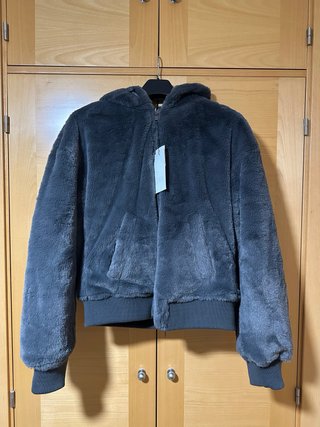 Chaqueta Bomber Zara Gris Vintage