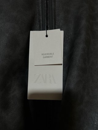 Chaqueta Bomber Zara Gris Vintage