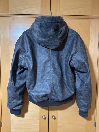 Chaqueta Bomber Zara Gris Vintage