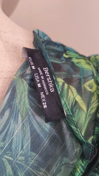 Vestido midi gasa estampado floral Bershka