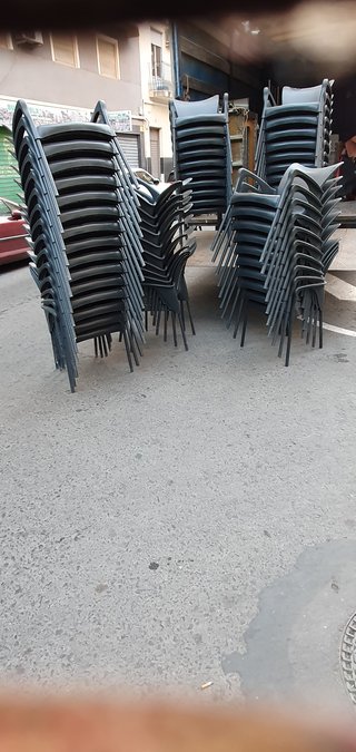 sillas para terraza bar patas metálicas negro exte