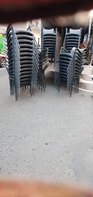 sillas para terraza bar patas metálicas negro exte