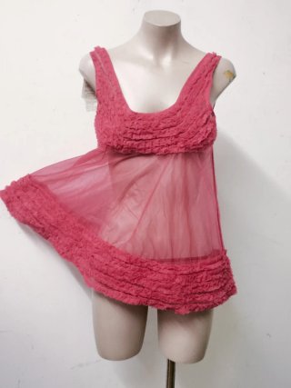 Conjunto Lencería Tul Vintage Años 70