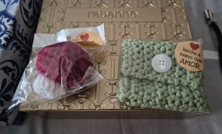 Monedero y llavero crochet