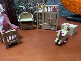 Dormitorio casa muñecas madera
