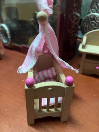 Dormitorio casa muñecas madera