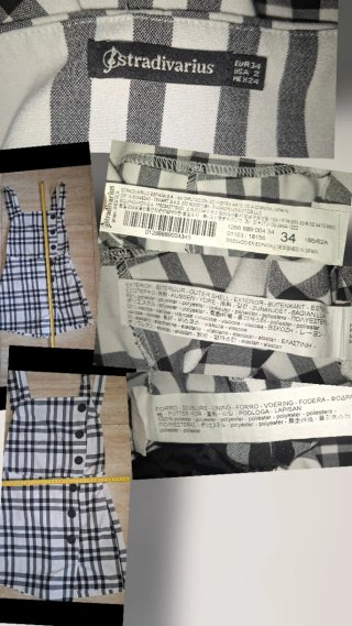 T34, Stradivarius, peto shors efecto falda cuadros