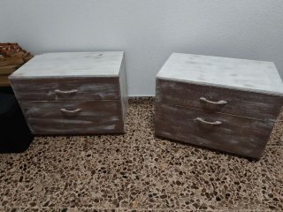 Cómoda y Mesitas de Noche Madera