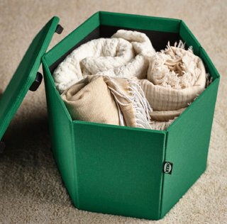 Puf de almacenamiento IKEA KJUGGE verde