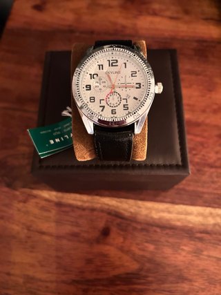Reloj Skyline Hombre Negro y Dorado