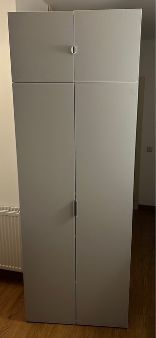 Armario IKEA PLATSA Gris y blanco con espejo