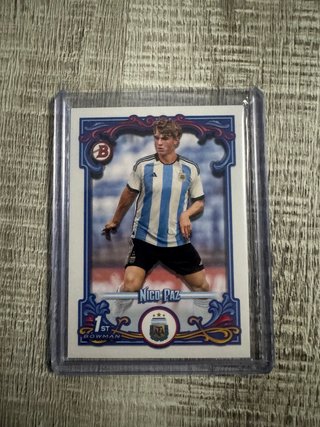 Nico Paz 1st Bowman Tarjeta Fútbol