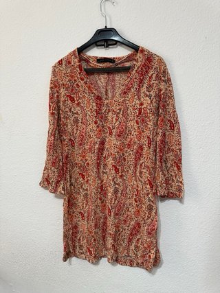 Blusa Zara Woman Estampado Paisley Boho Talla M