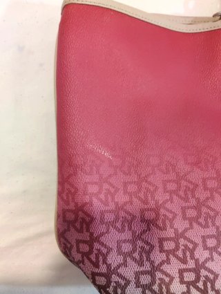 Bolso Tote DKNY Reversible Rojo y Beige