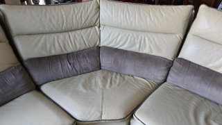 Divano componibile Chateau D'Ax pelle beige
