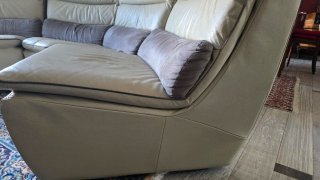 Divano componibile Chateau D'Ax pelle beige