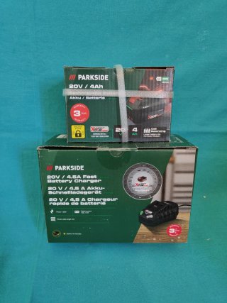 Parkside Batteria 4Ah + Caricabatterie 4,5A
