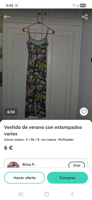 Vestido de verano estampado floral