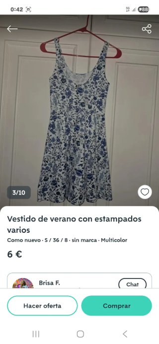 Vestido de verano estampado floral
