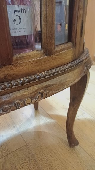 Mueble bar / Mesa camarera madera y cristal