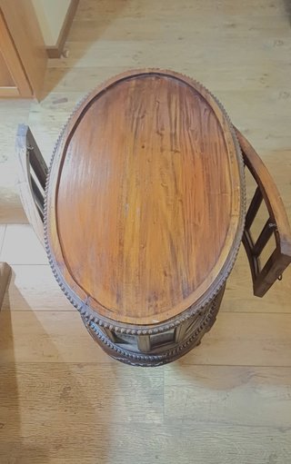 Mueble bar / Mesa camarera madera y cristal