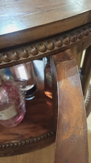 Mueble bar / Mesa camarera madera y cristal