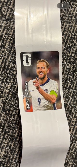 Cromo Harry Kane Coca Cola Mundial