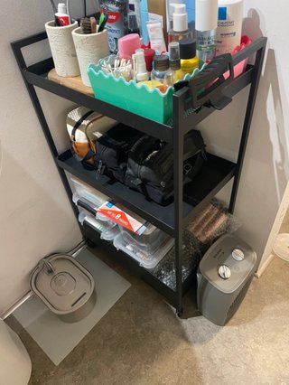 Carro Organizador Ikea Negro y Madera