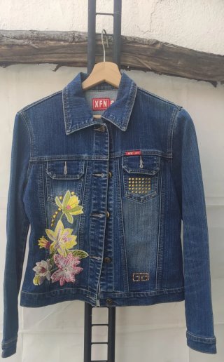 Chaqueta Vaquera Pre-Loved Diseño Catrina