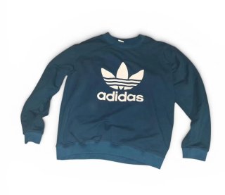 Sudadera Adidas Azul Logo Grande