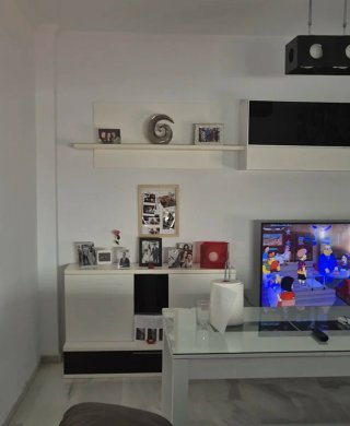 Mueble salón moderno blanco y negro