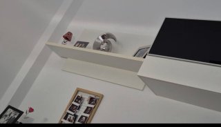 Mueble salón moderno blanco y negro