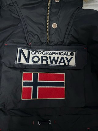 Abrigo Geographical Norway azul con capucha