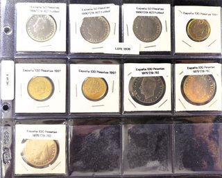 Lote monedas España 1,2,5,10,25,50,100 Pesetas