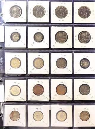 Lote monedas España 1,2,5,10,25,50,100 Pesetas