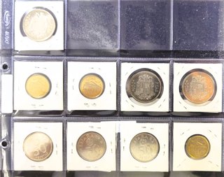 Lote monedas España 1,2,5,10,25,50,100 Pesetas