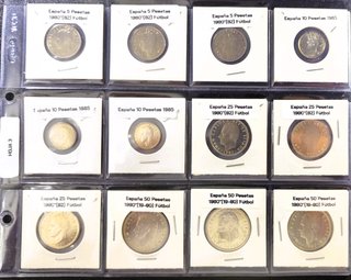 Lote monedas España 1,2,5,10,25,50,100 Pesetas