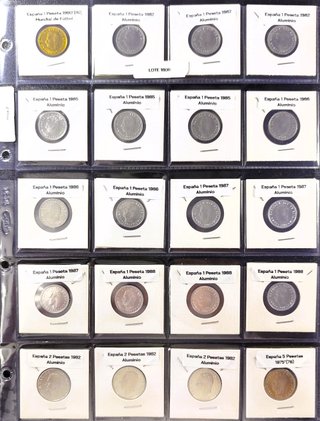 Lote monedas España 1,2,5,10,25,50,100 Pesetas