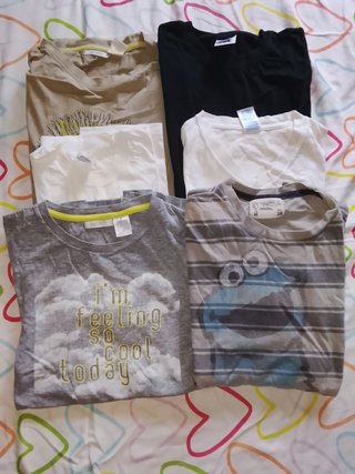 Lote 6 camisetas hombre talla M