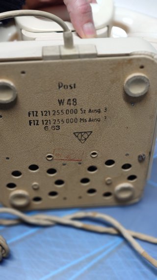 Teléfono Krone 1960 Alemania Baquelita Beige