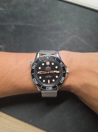 Omega Seamaster Reloj SuperClon Negro/Plateado