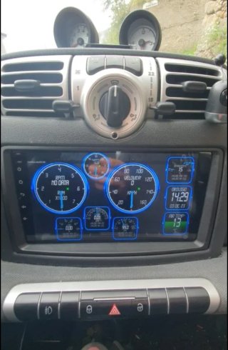 Rádio Smart Fortwo W451 Android 14 + GPS + Carplay