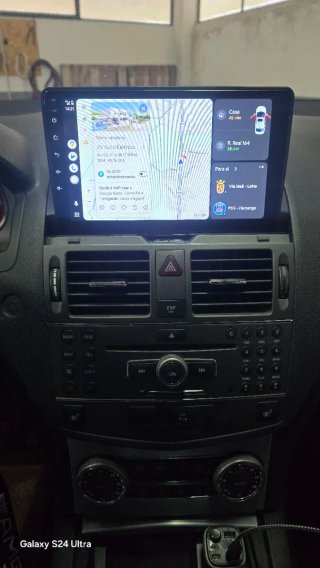Rádio Mercedes W204 Android 14 + GPS + Carplay